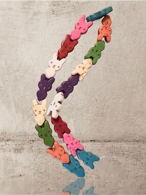 Unique Bargains Multicolor Bunny Bead Strand - Pink Red Green Purple Blue Cream